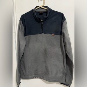 Hawke & Co. men's gray 1/4-zip performance fleece pullover size M